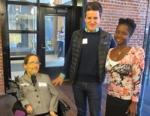 Committee Happy Hour: from left, Cristina Rubke, Shay Aaron Gilmore and Tanya Dunbar