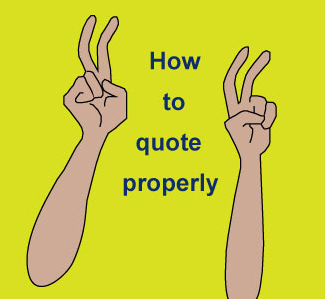 how to properly quote a quote