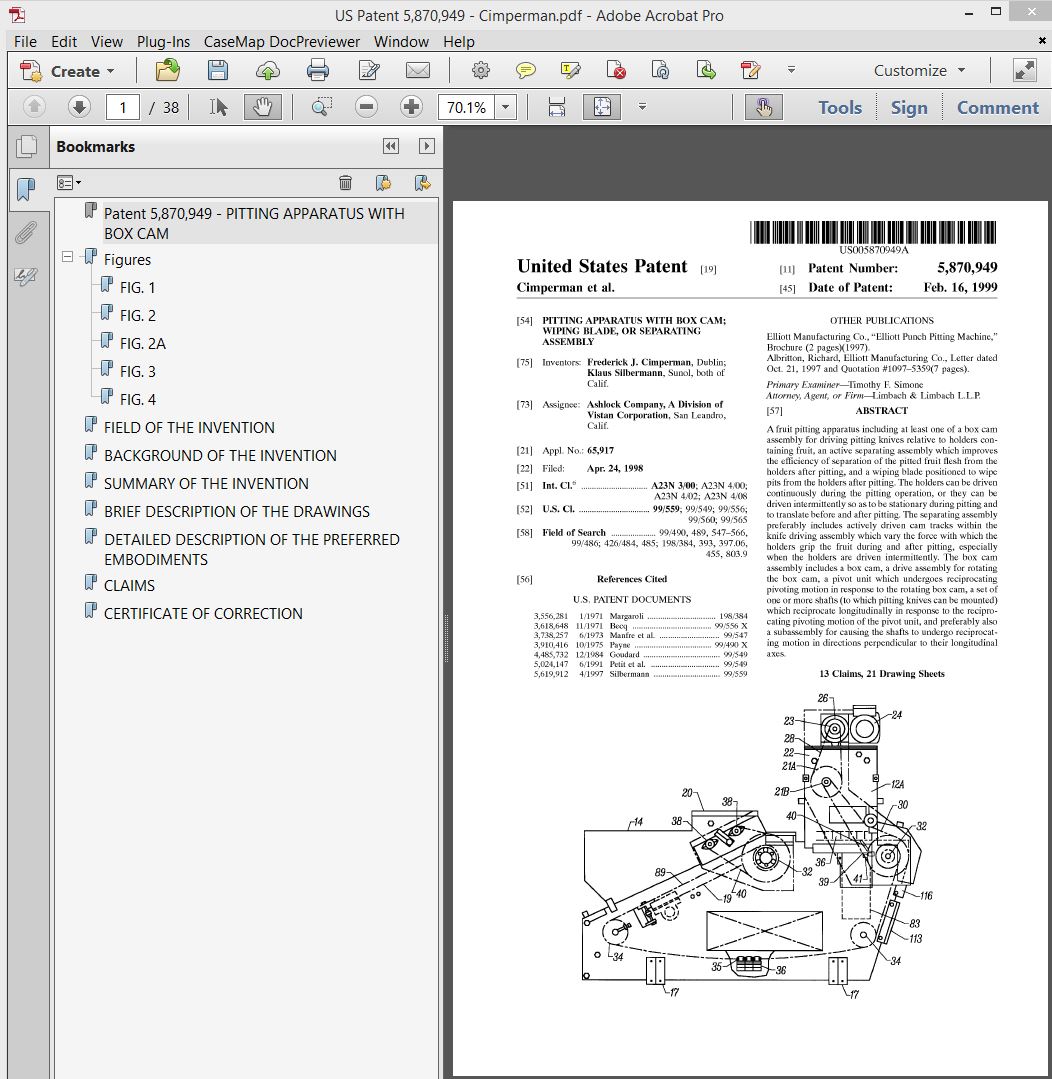 PDF copy of patent with navigation bookmarks