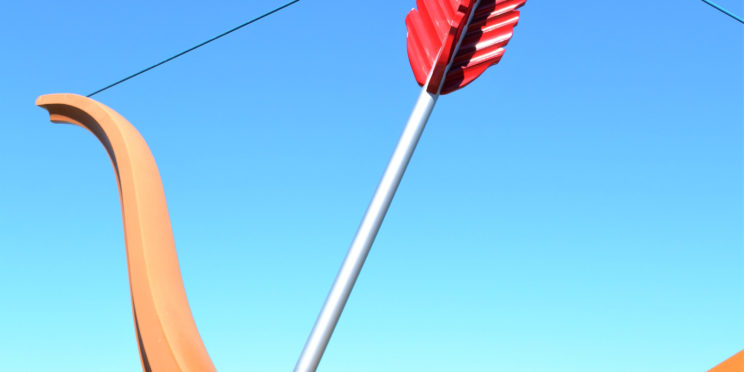 A crowd sitting next to Cupid's Span