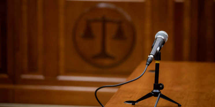 Microphone in the courtroom