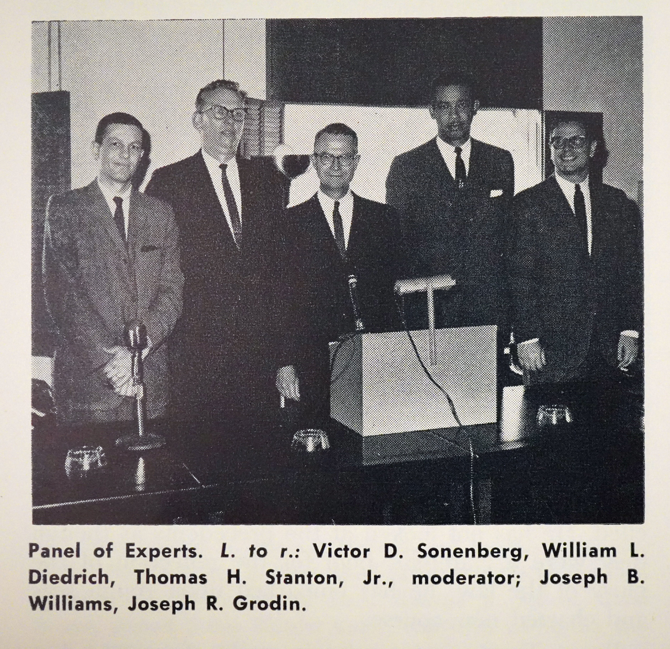 BASF's Civil Rights Committee hosts an event on May 27, 1964 with a panel of experts.
