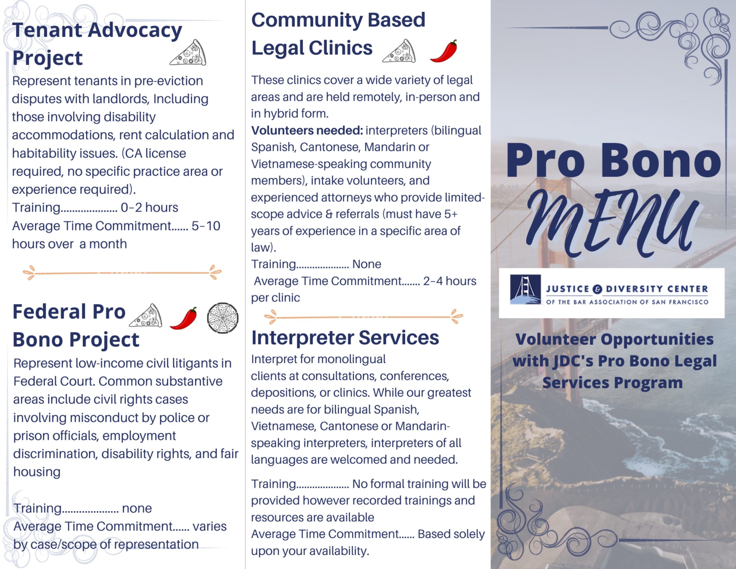 Pro Bono Menu 2022-1