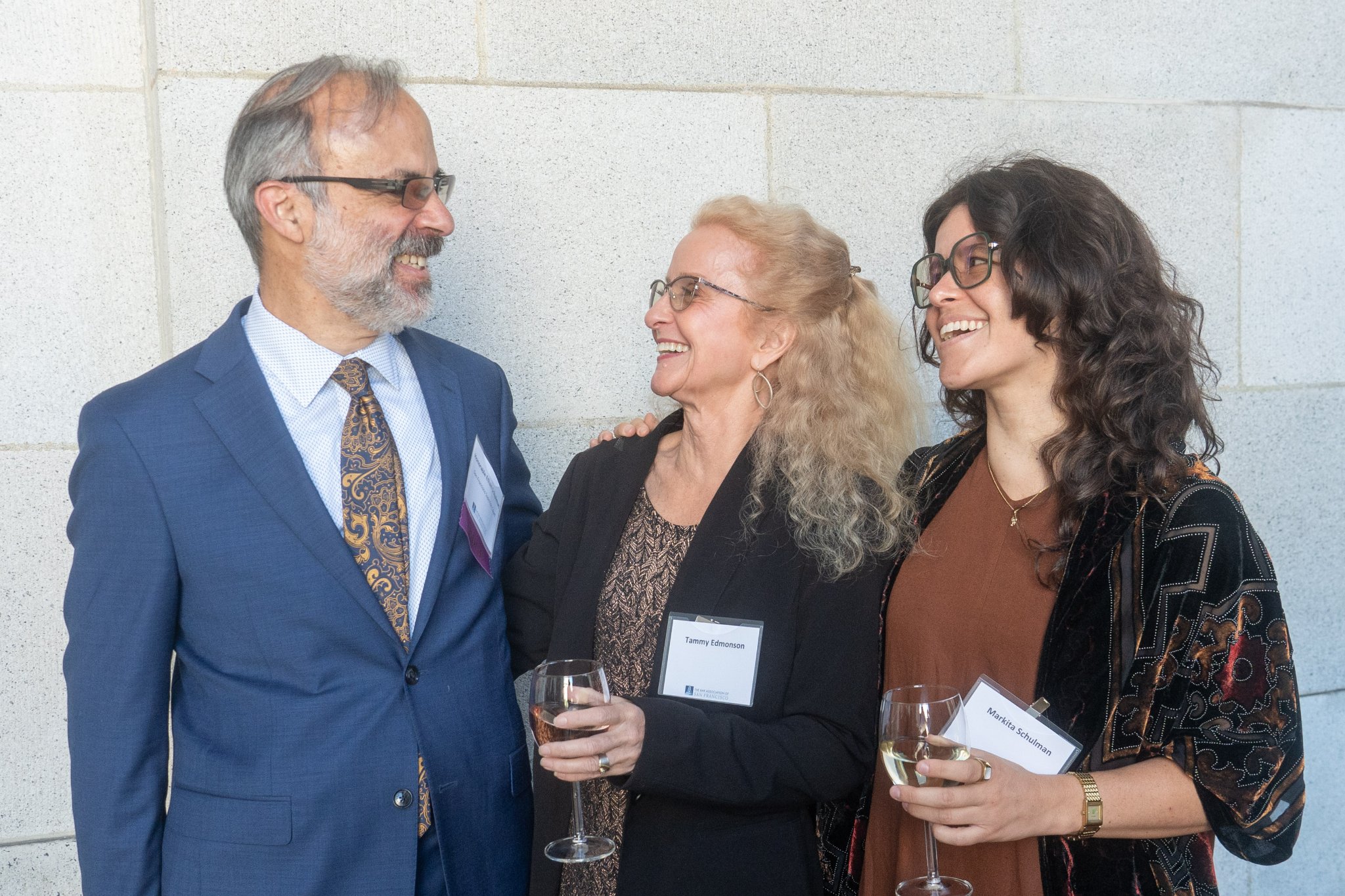 Judge Ethan P. Schulman with his wife, Tammy Edmonson, and daughter, Markita Schulman / Photo by Jim Block