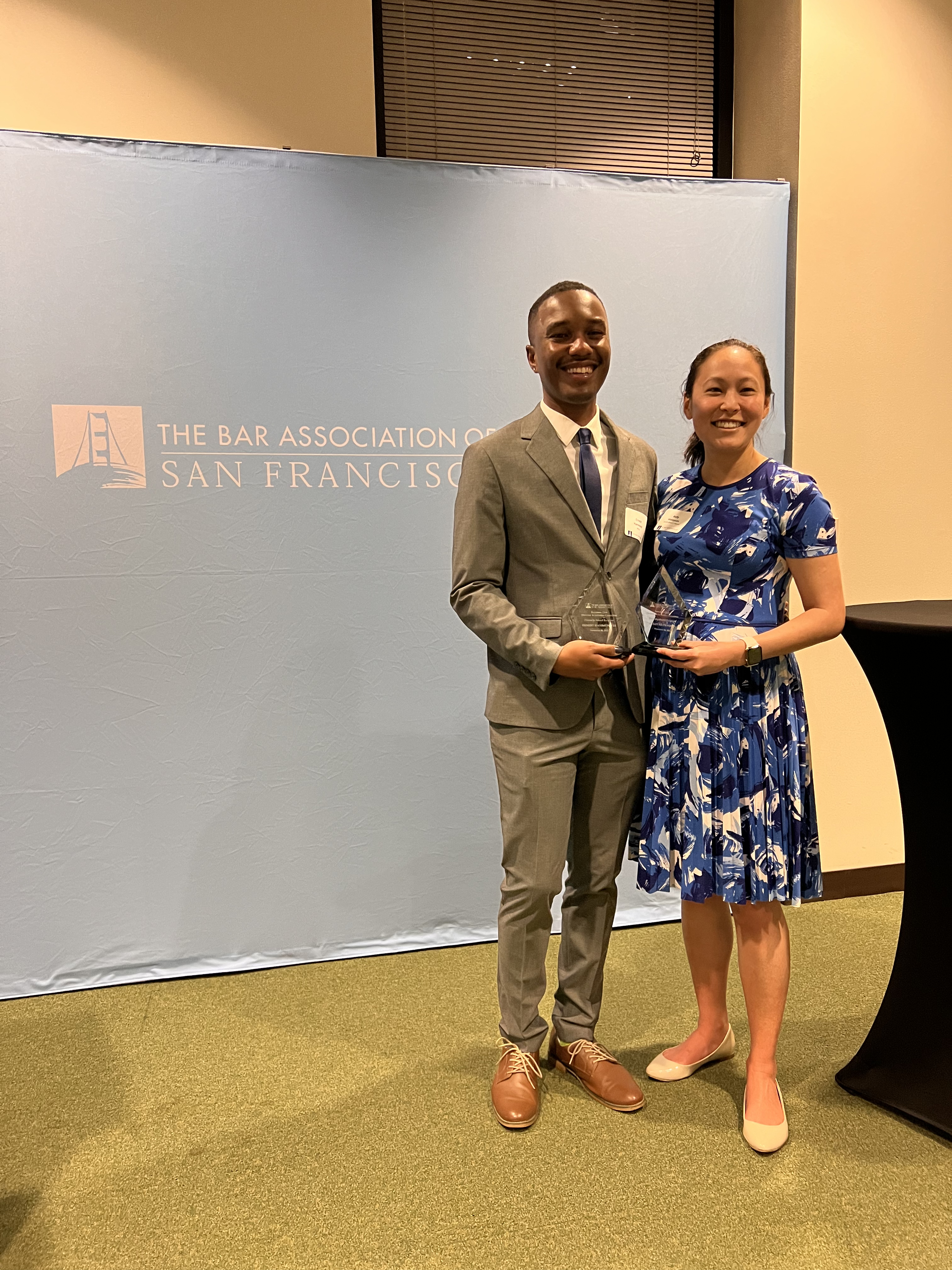 Diversity Award recipients Ernest Hammond III and Kelly Matayoshi.