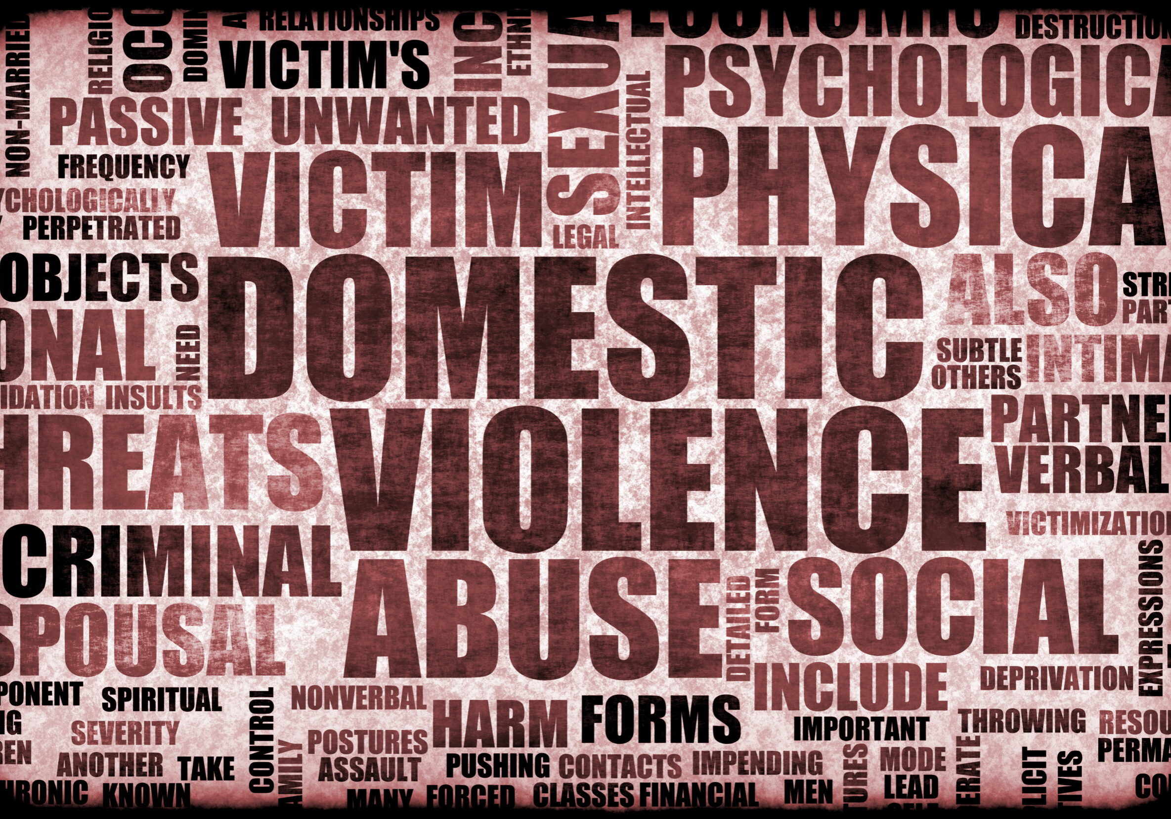 domestic violence related words cloud